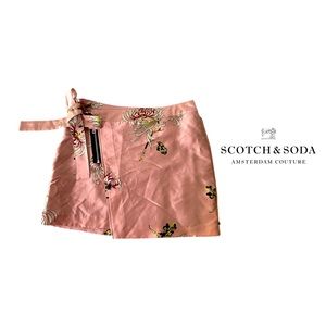 Scotch & Soda Maison Soft Pink Floral Skirt